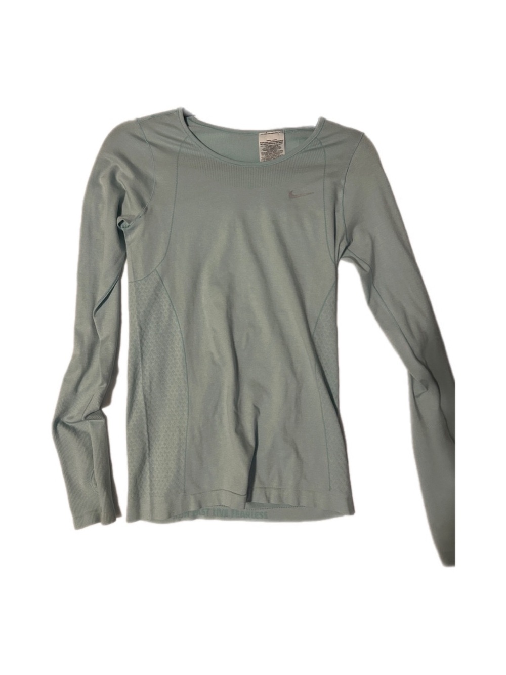 Nike Women's Light Blue Long Sleeve Training Tee